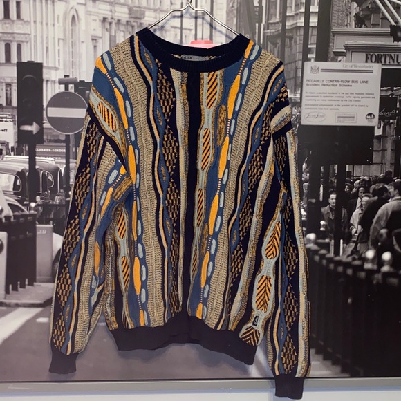 DJab Other - Vintage Coogi Style DJab Multicolor Crewneck Cable Knit Sweater size M